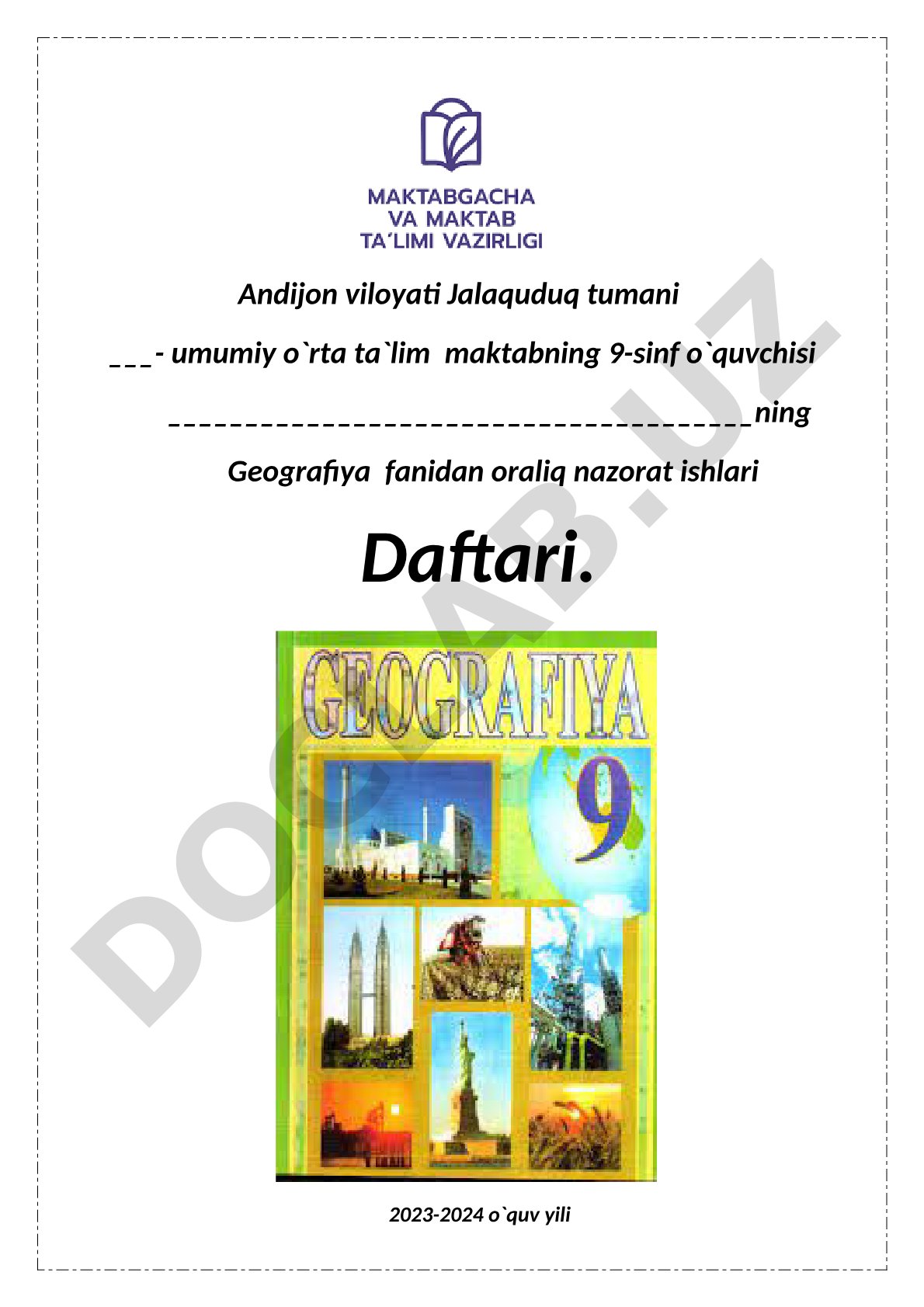 Jahonning siyosiy xaritasi – Zamonaviy ekologik muammolar