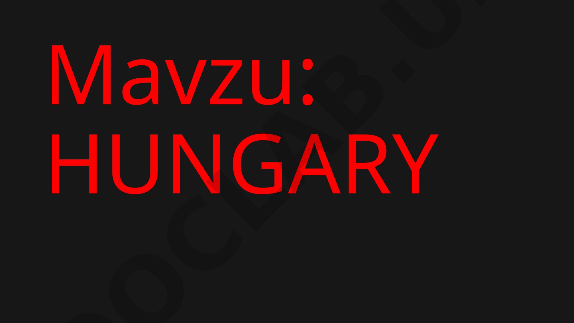 HUNGARY A Quote