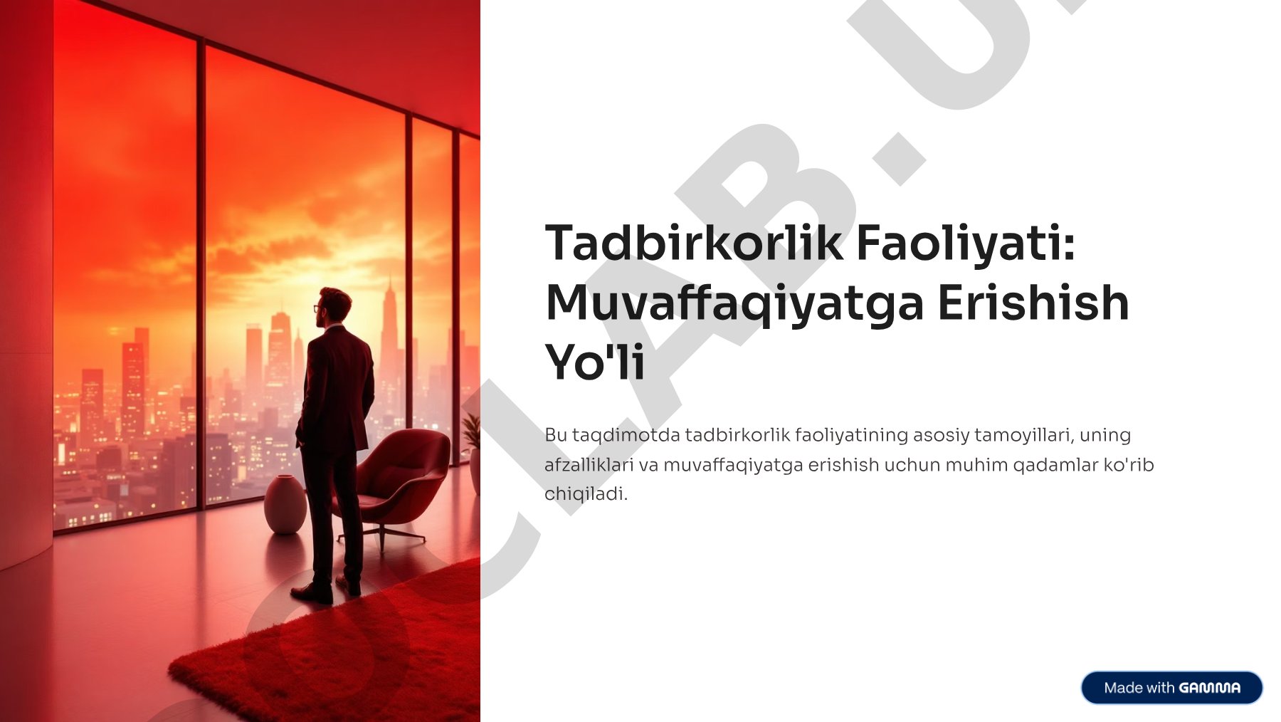 Tadbirkorlik Faoliyati: Muvaffaqiyatga Erishish Yo'li
