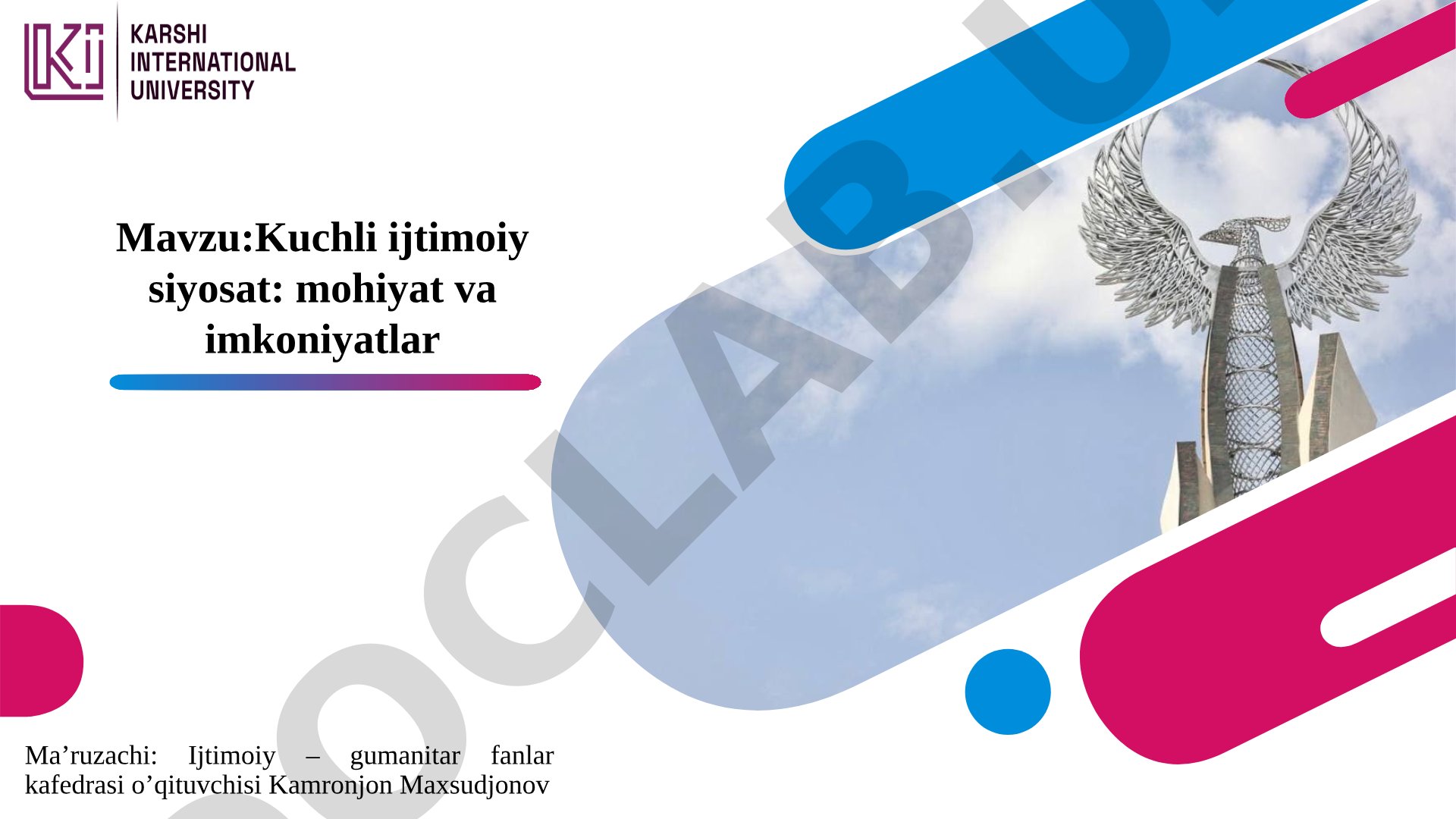 Kuchli ijtimoiy siyosat: mohiyat va imkoniyatlar
