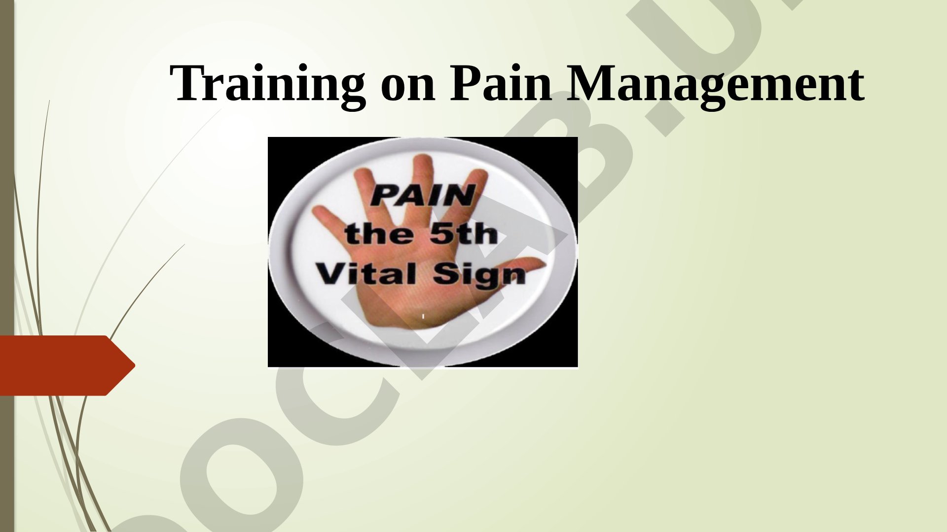 Training on Pain Management