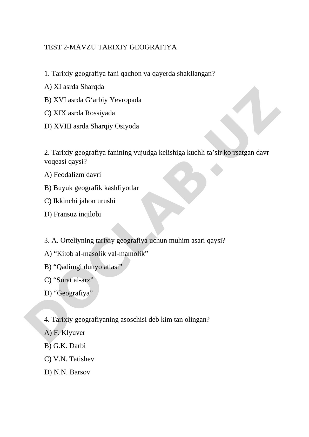 Tarixiy geografiya