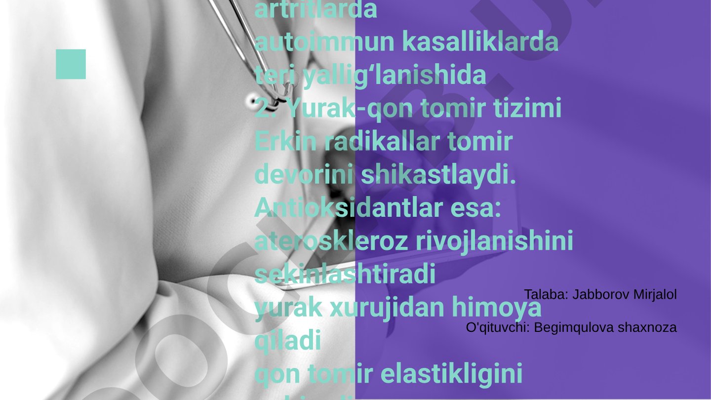 Antioksidantlar nima?