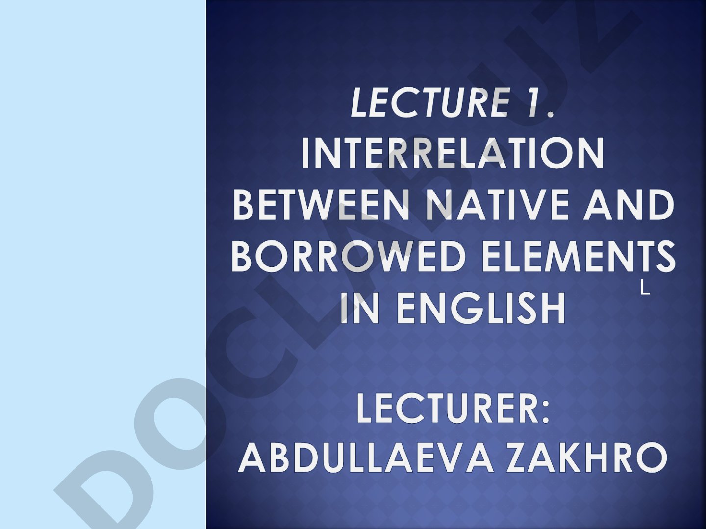 The native element and borrowed words