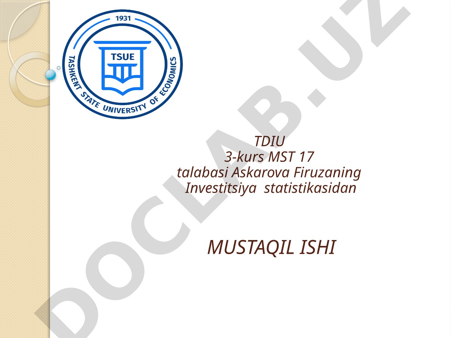 Investitsiya portfeli diversifikatsiyasini baholash usullari