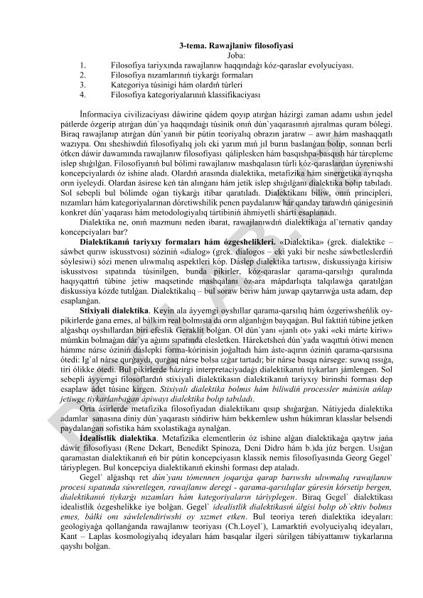 Rawajlaniw filosofiyasi