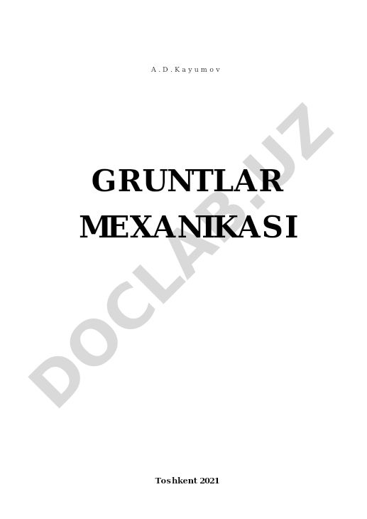 Gruntlar mexanikasi