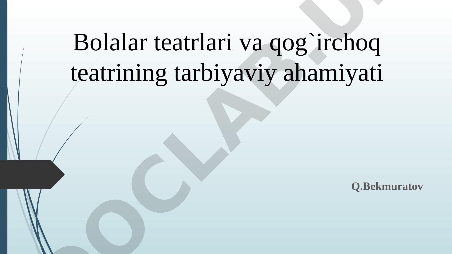 Bolalar teatrlari va qog`irchoq teatrining tarbiyaviy ahamiyati