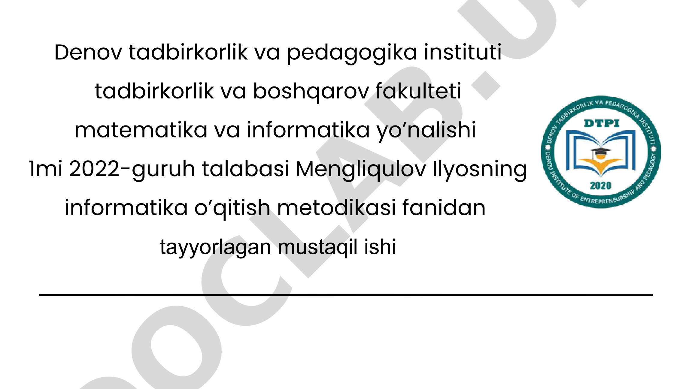 Informatika va Axborot Texnologiyalari Fanini O'qitishda Zamonaviy Metodlar