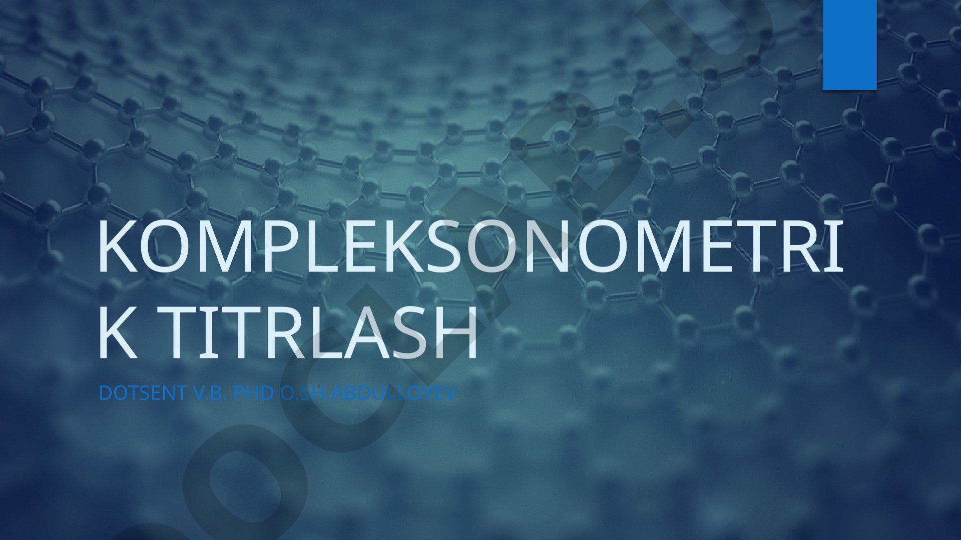 Kompleksonometrik titrlash