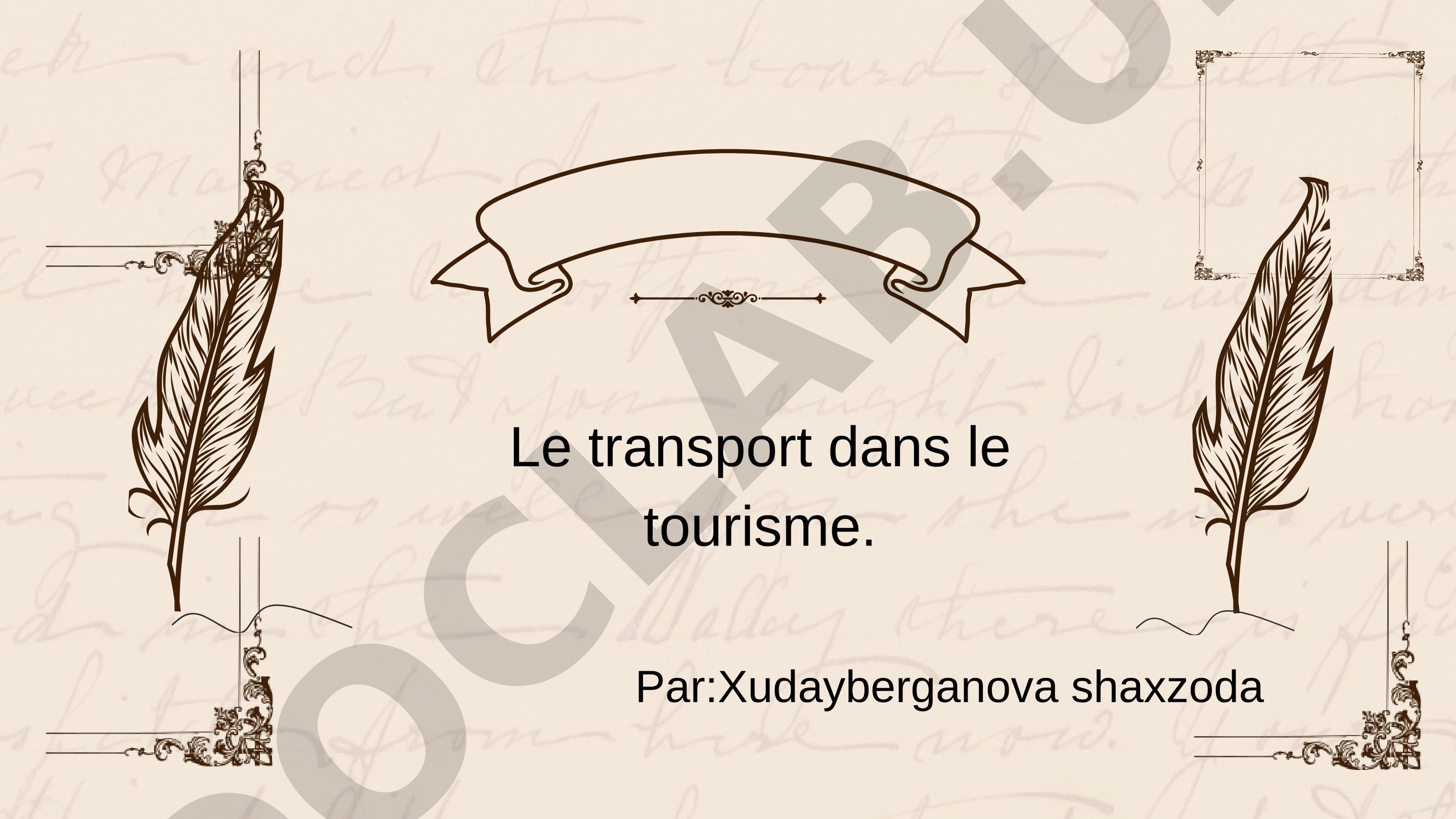 Le transport dans le tourisme