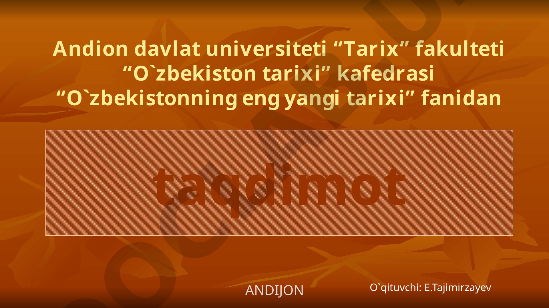O‘zbekiston Respublikasidagi ijtimoiy o‘zgarishlar. Aholi farovonligini oshirish tadbirlari