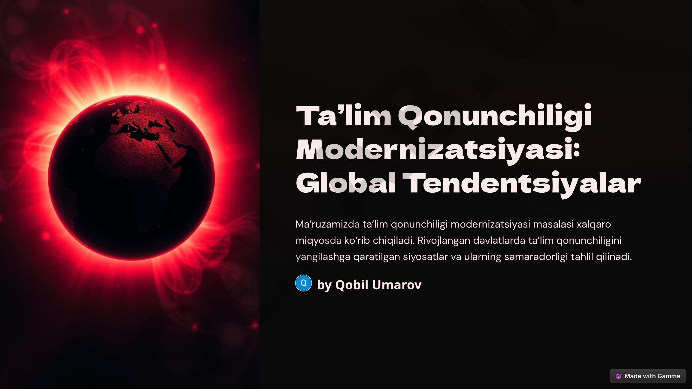 Ta’lim Qonunchiligi Modernizatsiyasi: Global Tendentsiyalar