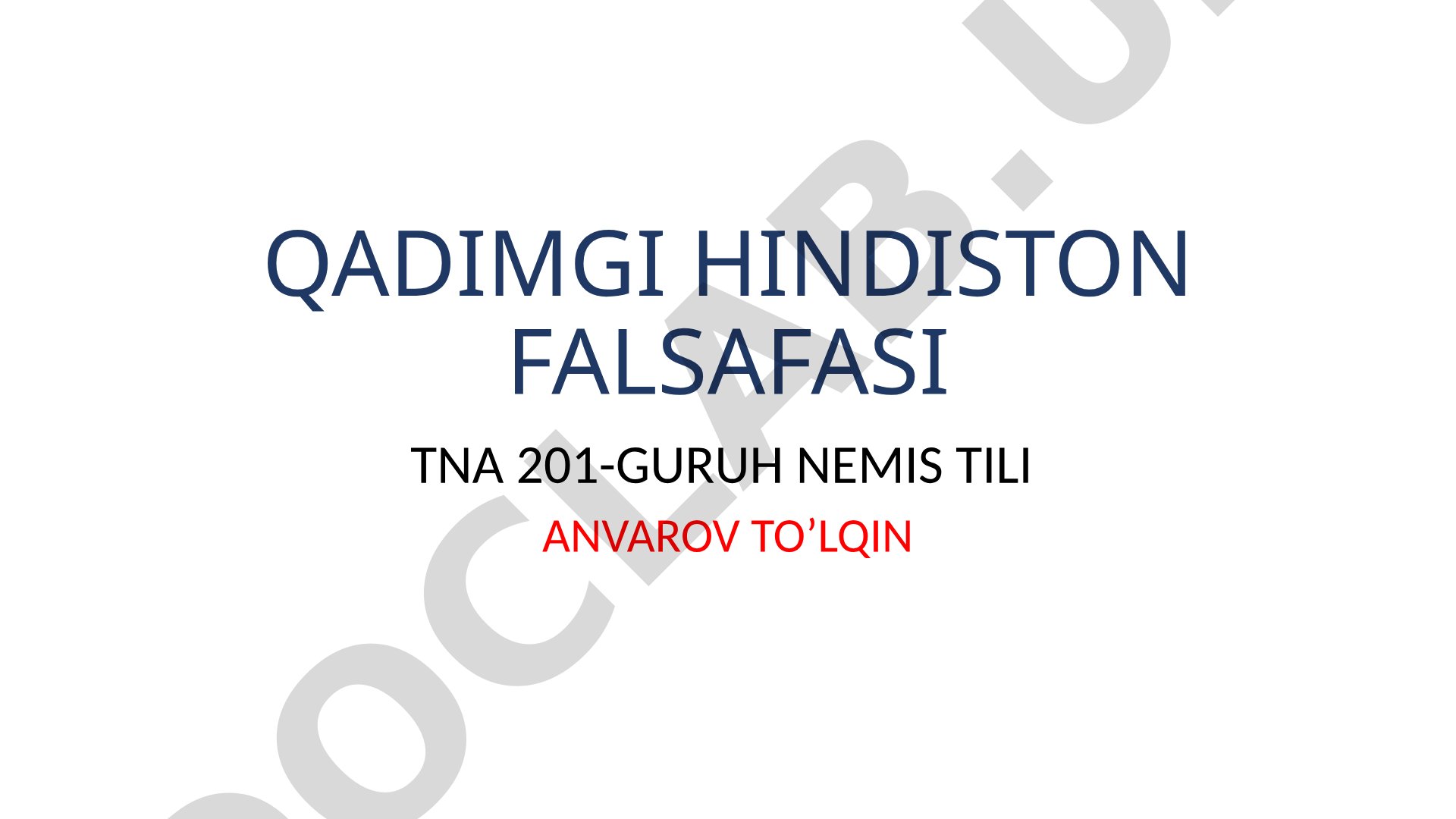 Qadimgi Hindiston falsafasi