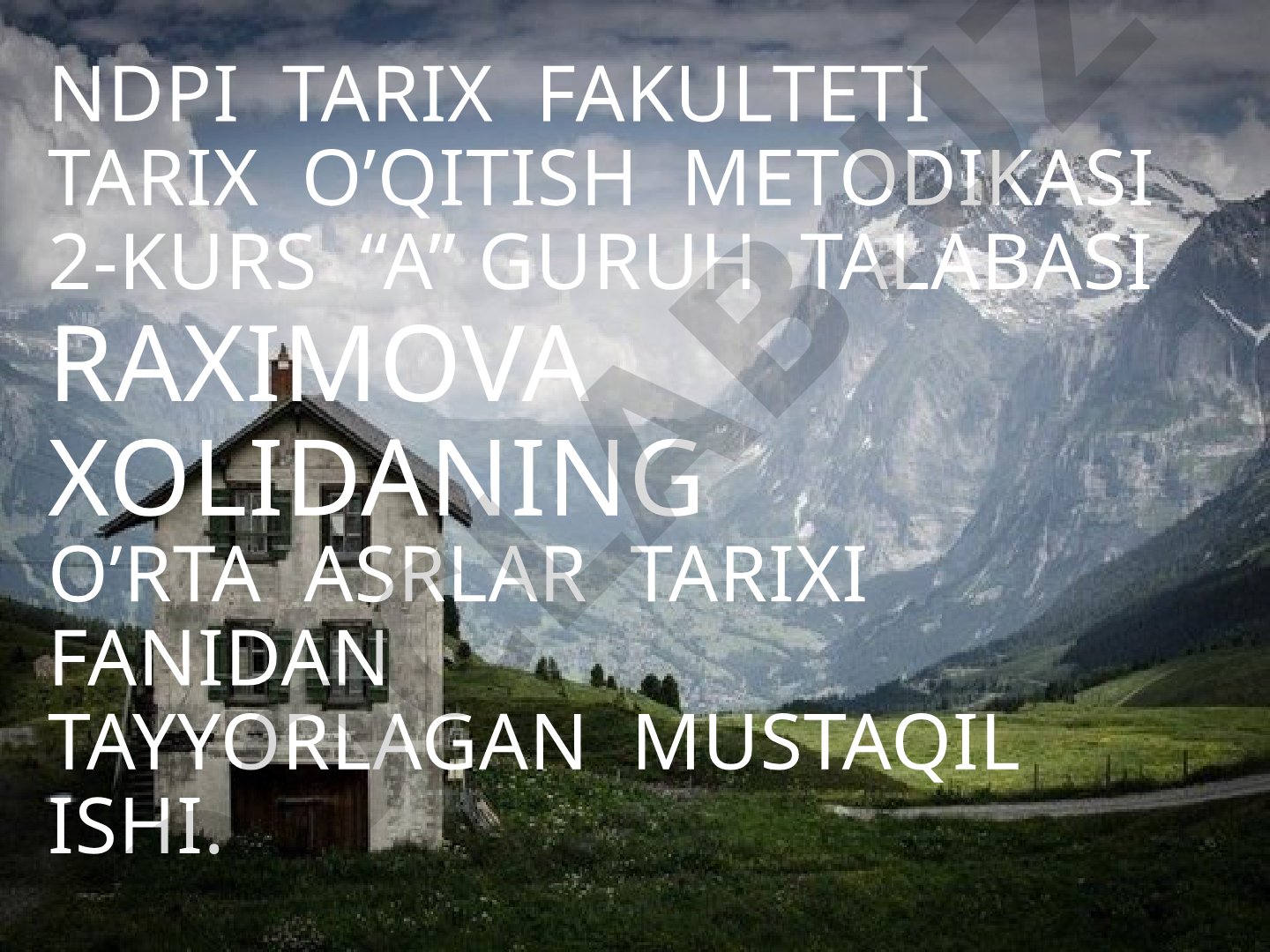 Angliya va Fransiya o’rtasidagi 1337-1453 yillardagi 100 yillik urush