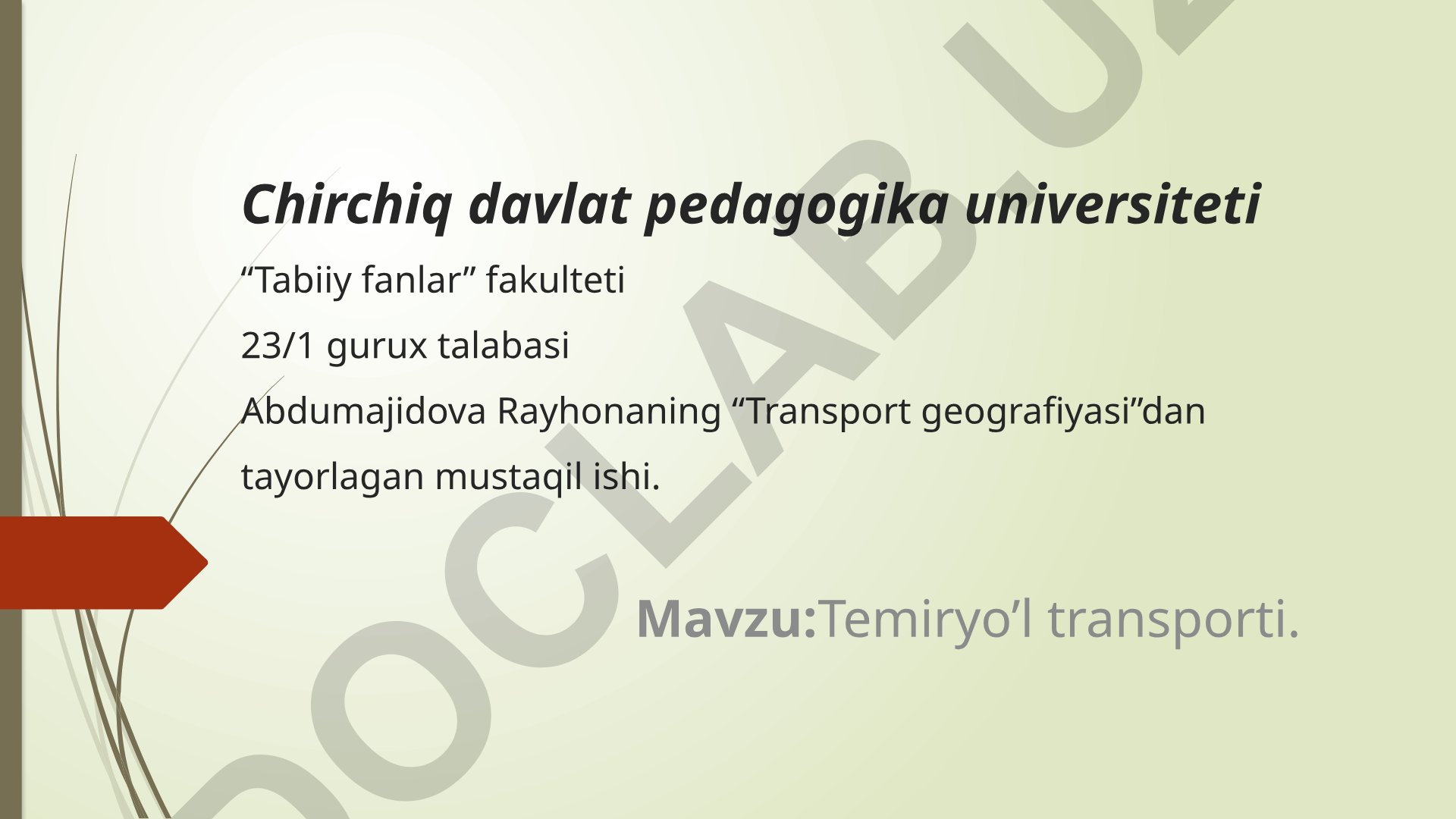 Temiryo'l transporti