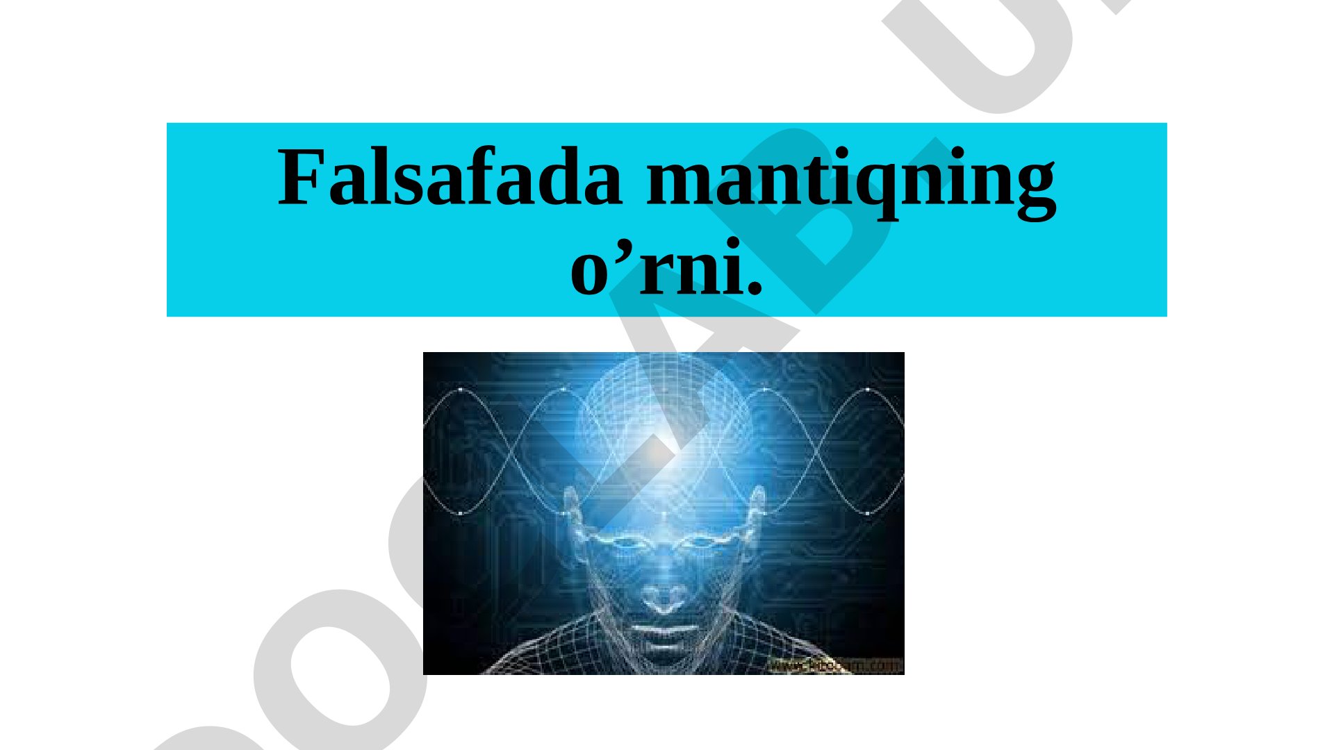 Falsafada mantiqning o'rni