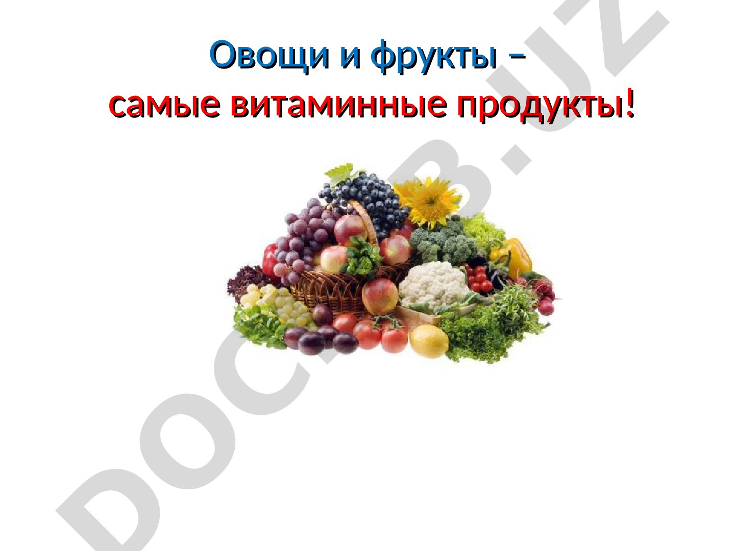 Овощи и фрукты — источник витаминов