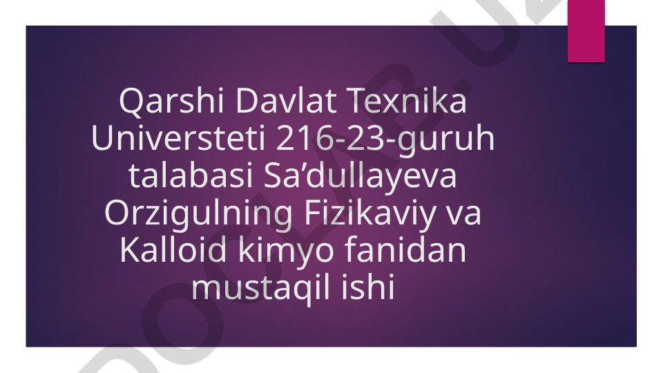 Polimerlarning deformatsiyasi