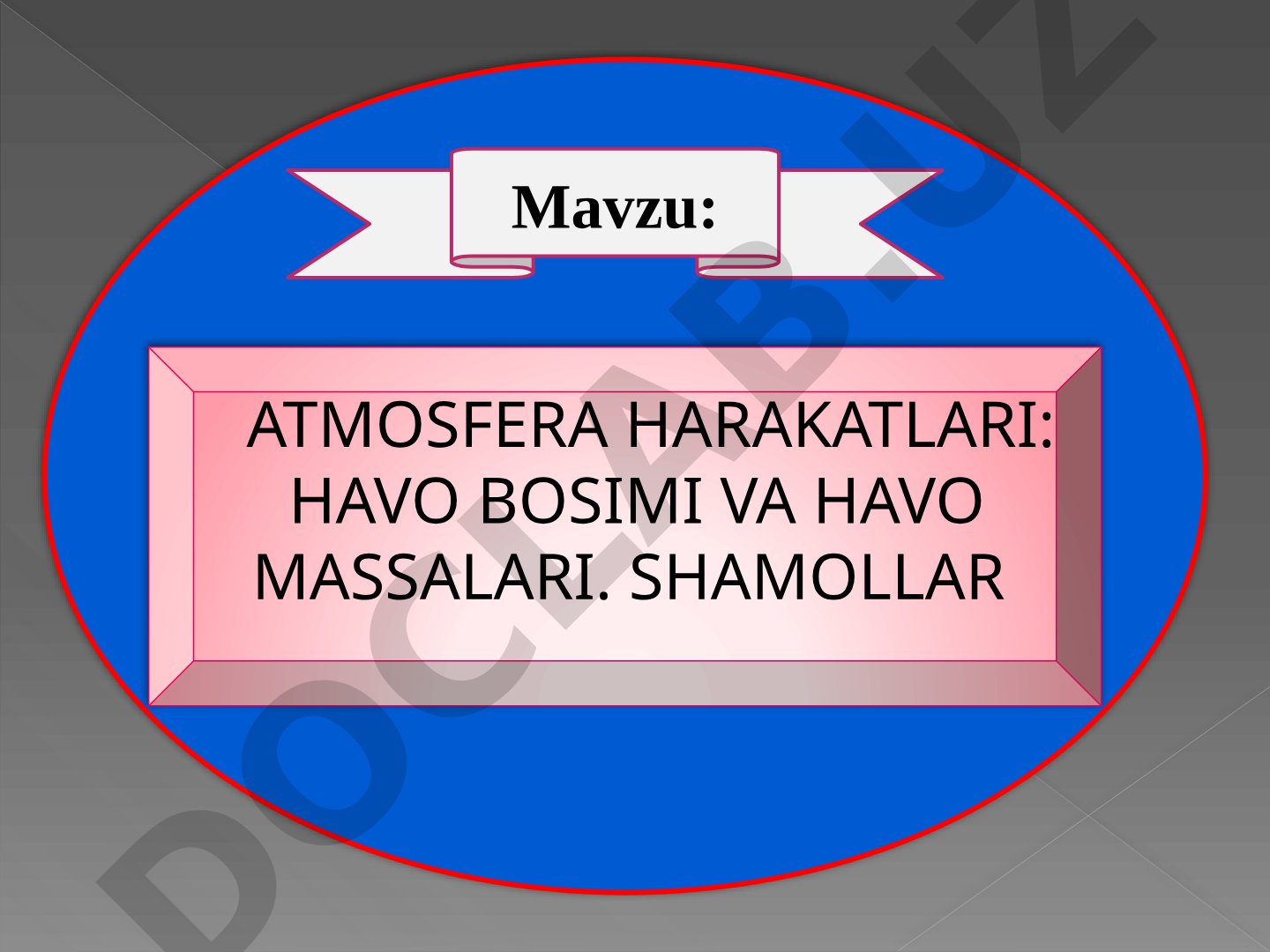 Atmosfera harakatlari: havo bosimi va havo massalari. Shamollar