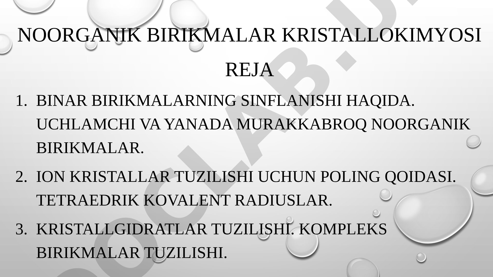Binar va murakkab birikmalar, Poling qoidasi, kristallgidratlar, kompleks birikmalar