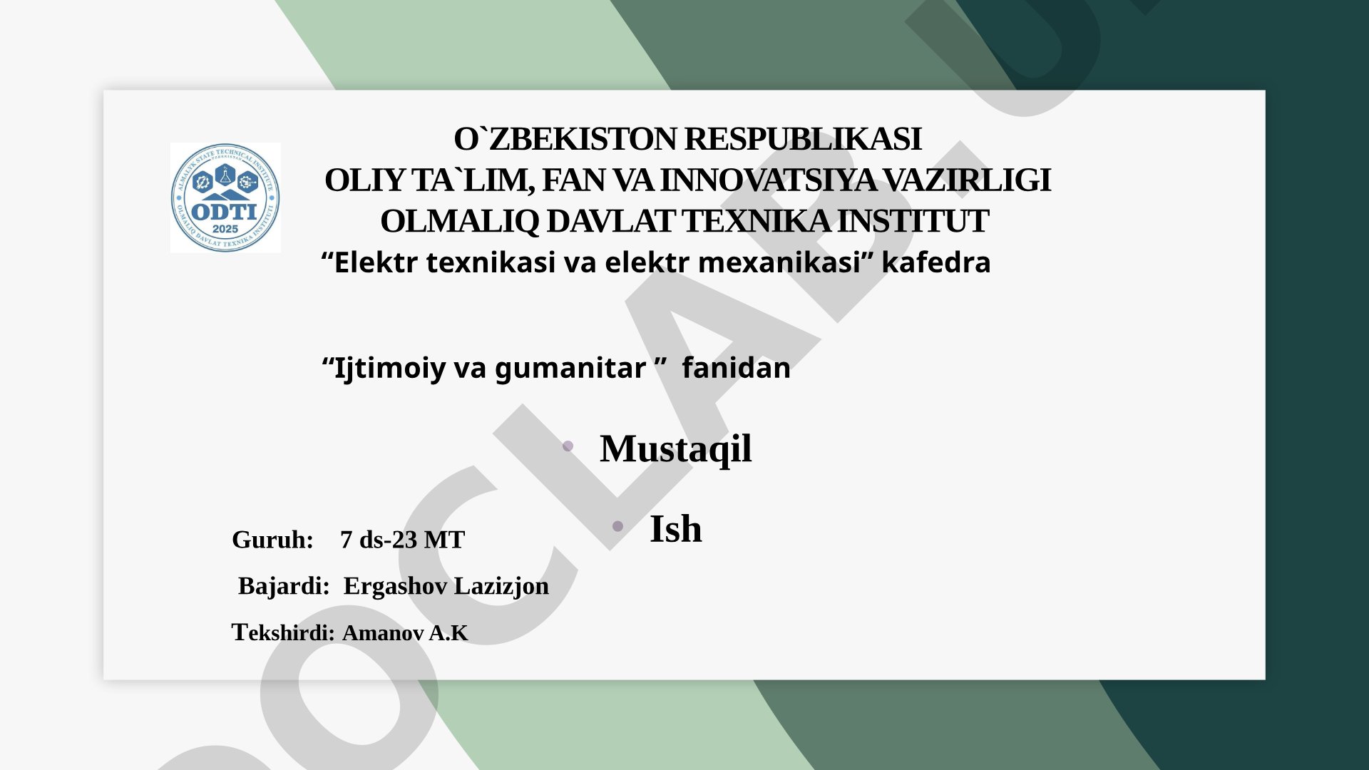 Falsafa va tabiiy ilmiy fanlardan borliqning mohiyatiga oid konsepsiyalari