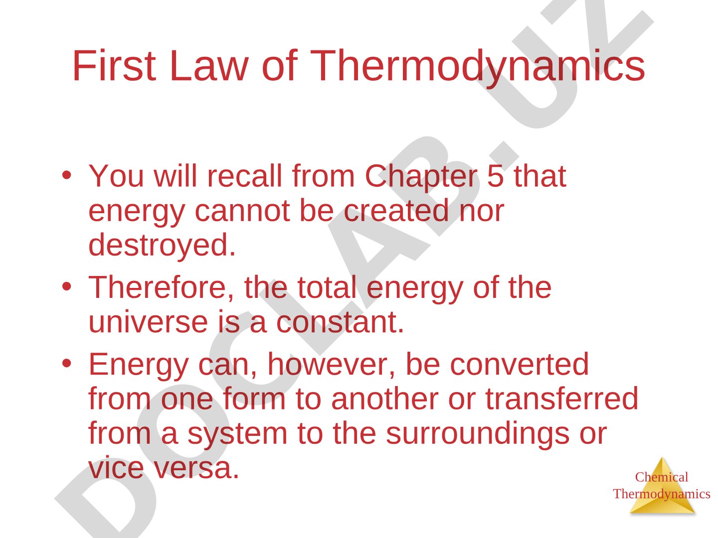 First Law of Thermodynamics and Spontaneous Processes