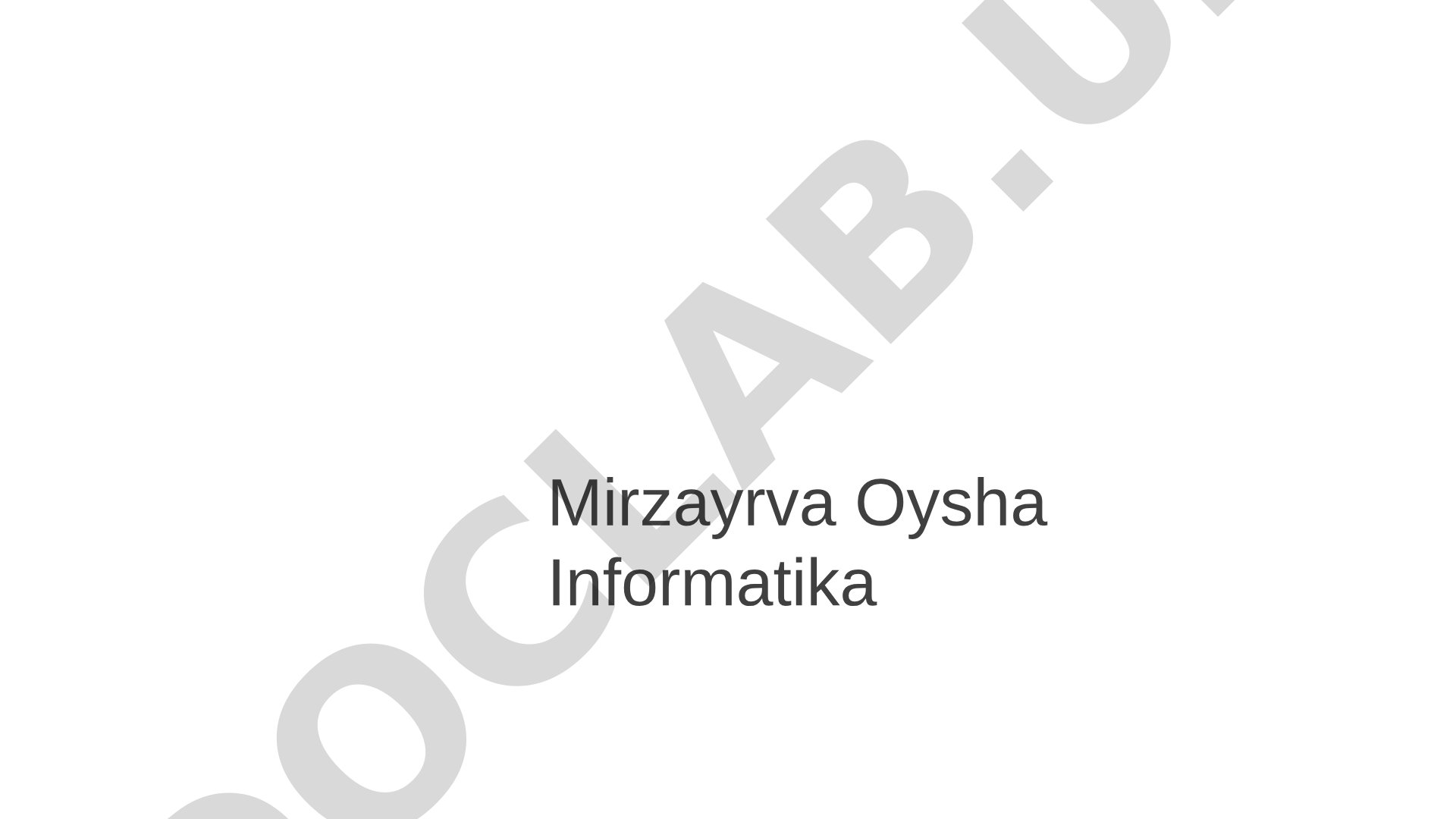 Mirzayrva Oysha Informatika