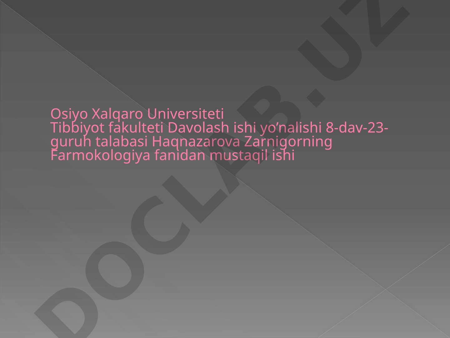 Atropin sulfat farmakokinetikasi, farmakodinamikasi, qo'llanilishi, nojo'ya ta'sirlari