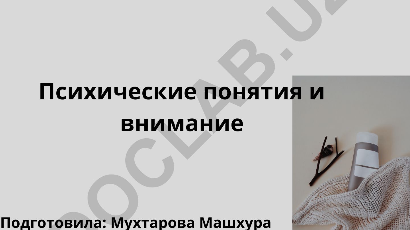 Психические понятия и внимание