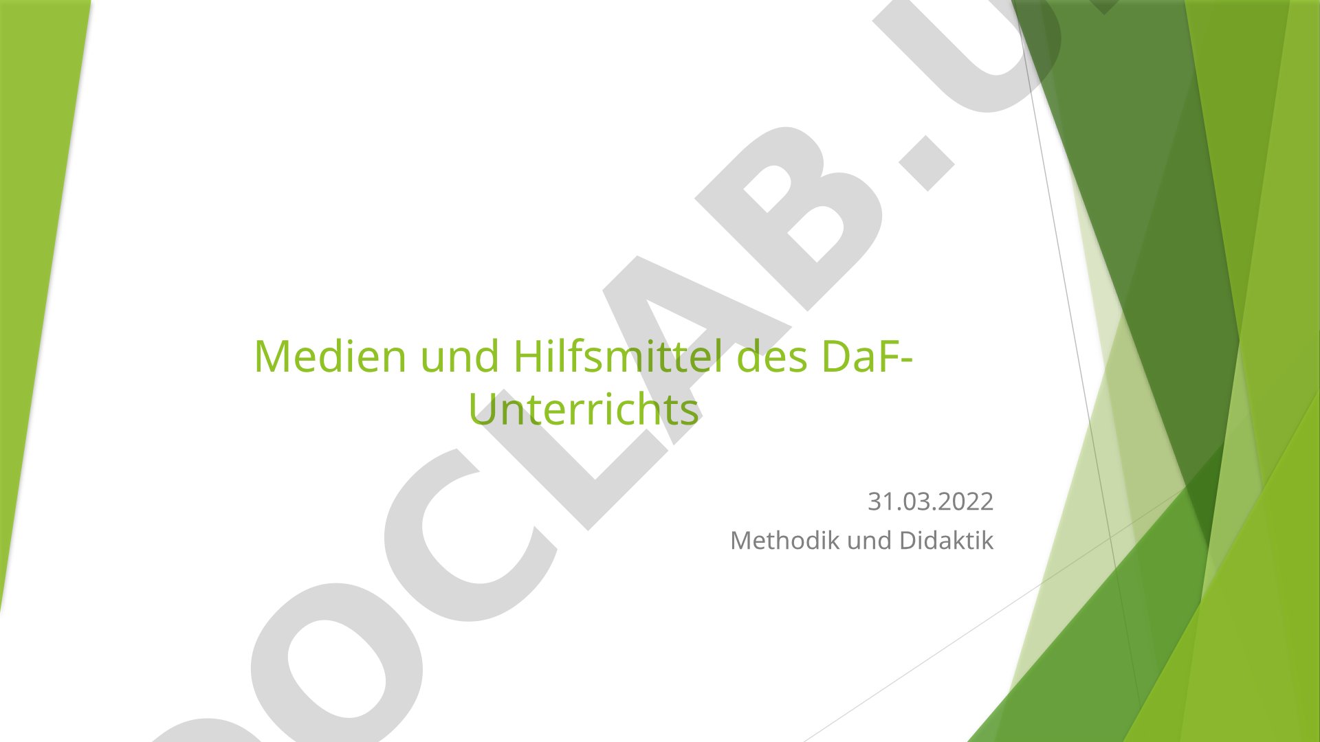 Medien und Hilfsmittel des DaF-Unterrichts