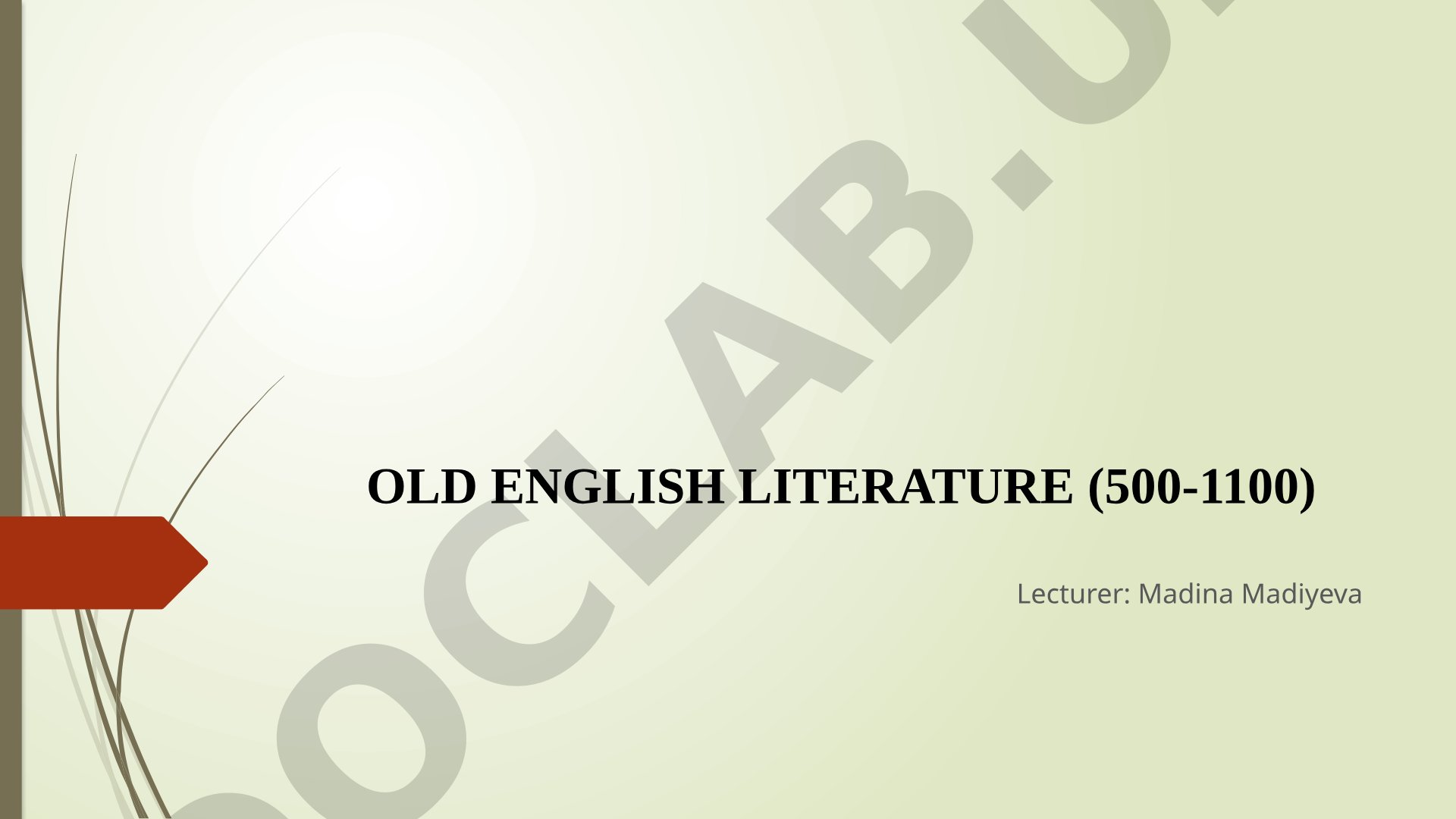 Old English Literature (500-1100)