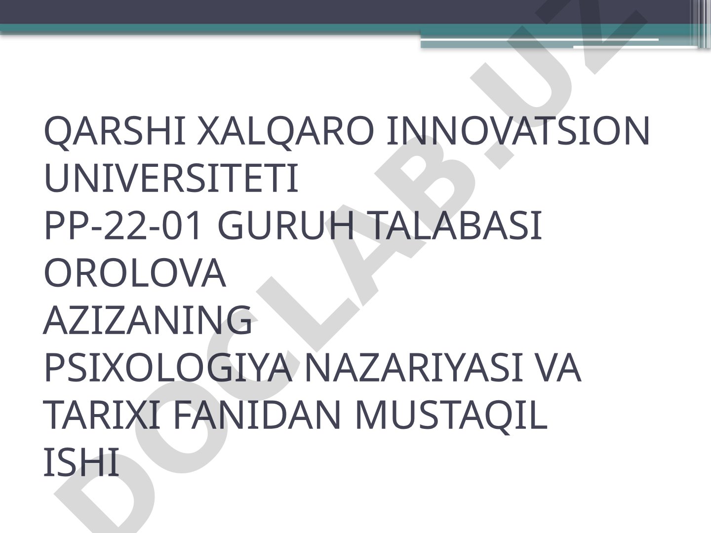 XVIII-asr psixologiyasiga umumiy tavsif