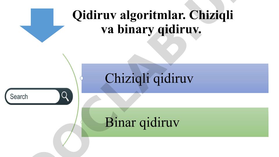 Chiziqli va binar qidiruv algoritmlari