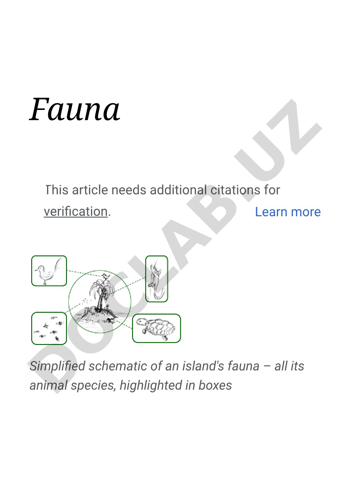 Fauna This article needs additional citations for verification