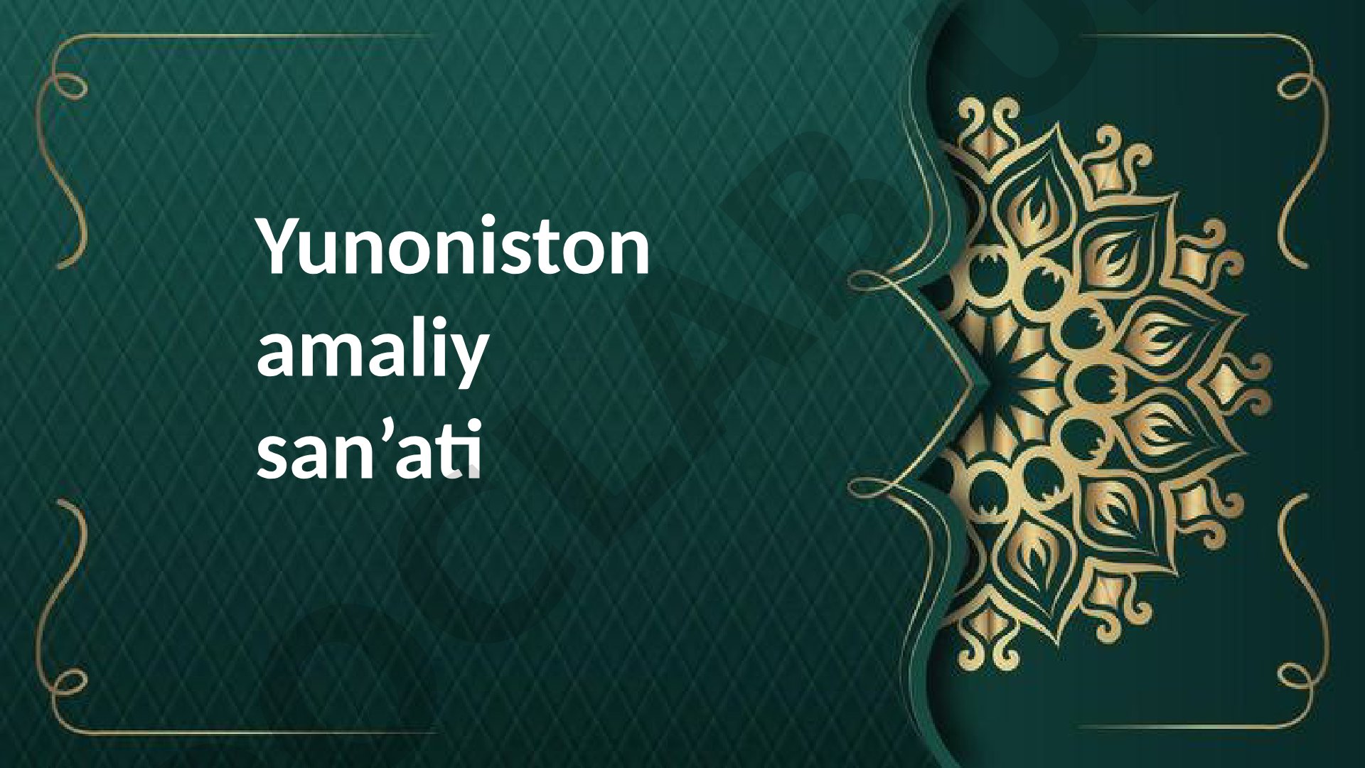 Yunoniston amaliy san’ati