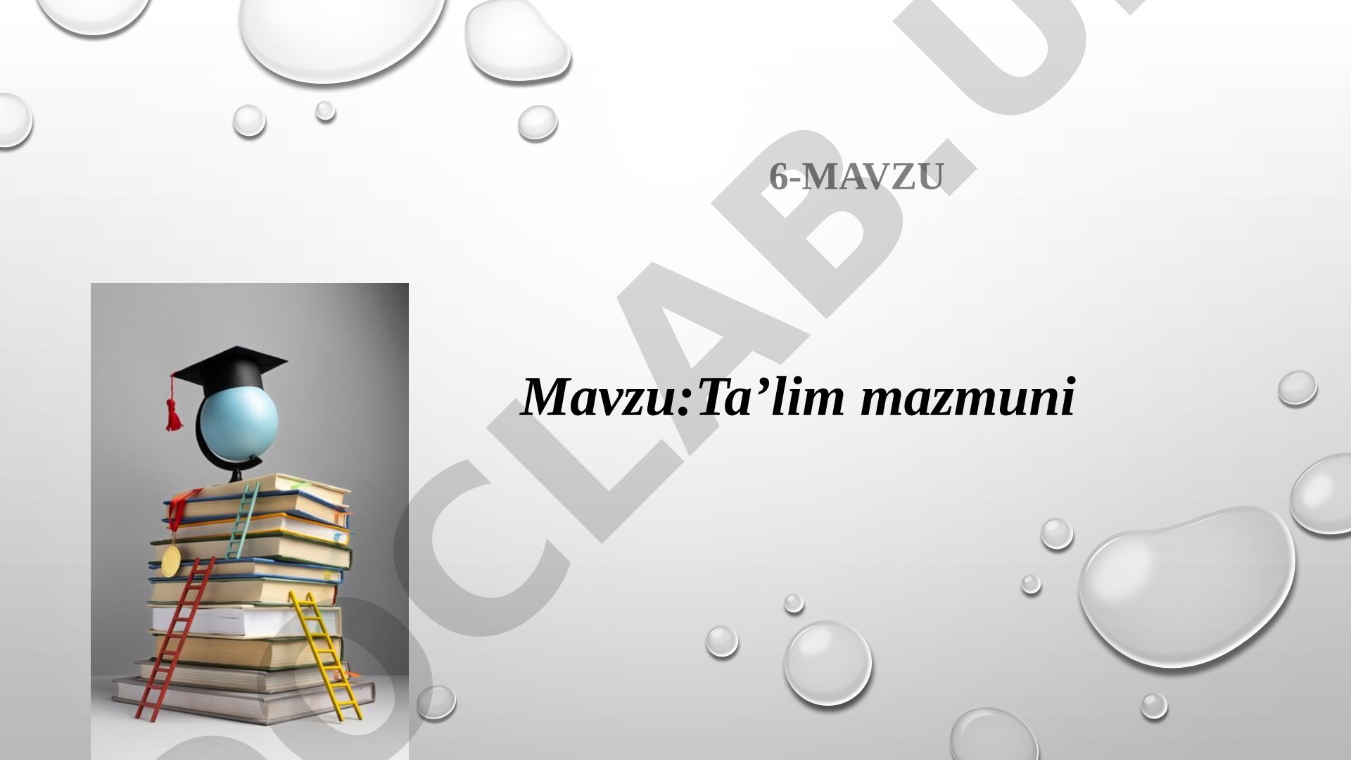 Ta’lim mazmuni 6-maVZu