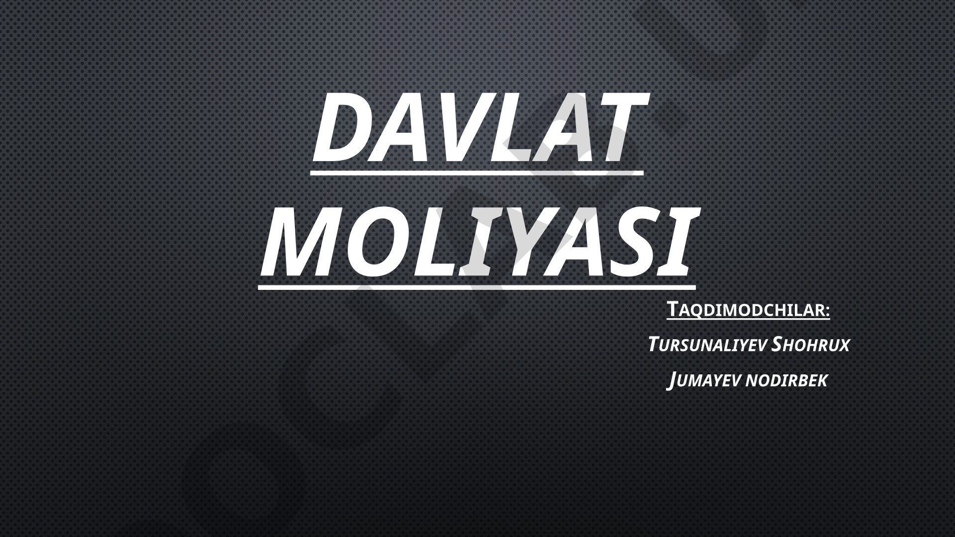 Davlat moliyasining jamiyat ijtimoiy taraqqiyotidagi o‘rni va ahamiyati
