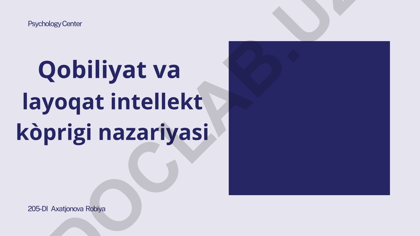 Qobiliyat va layoqat intellekt kòprigi nazariyasi