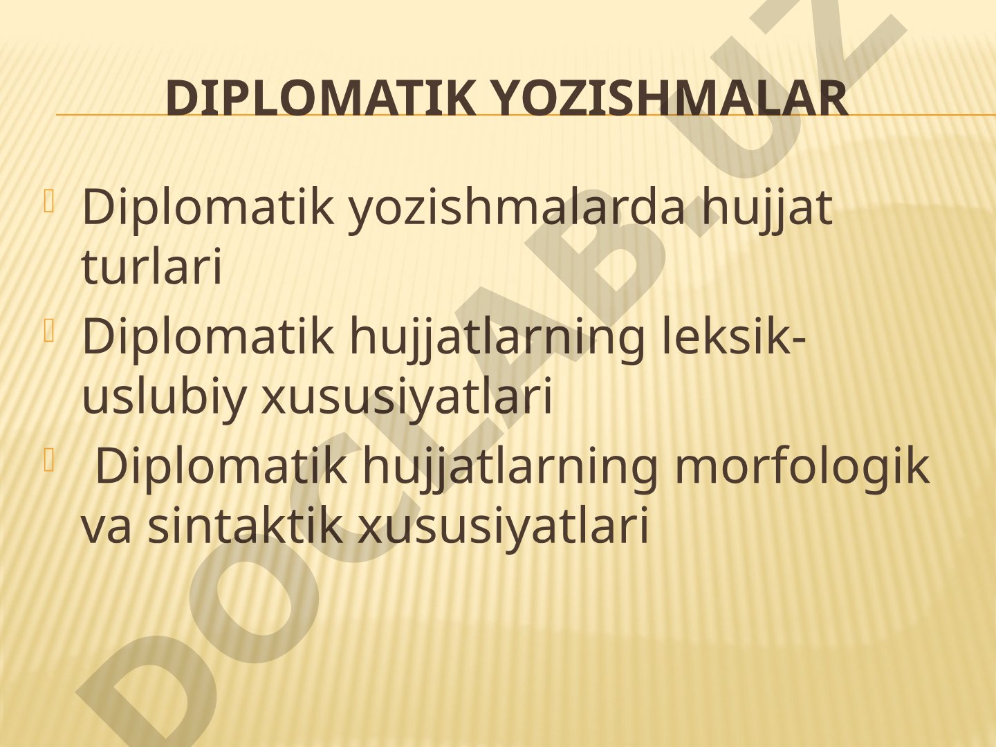 Diplomatik yozishmalar