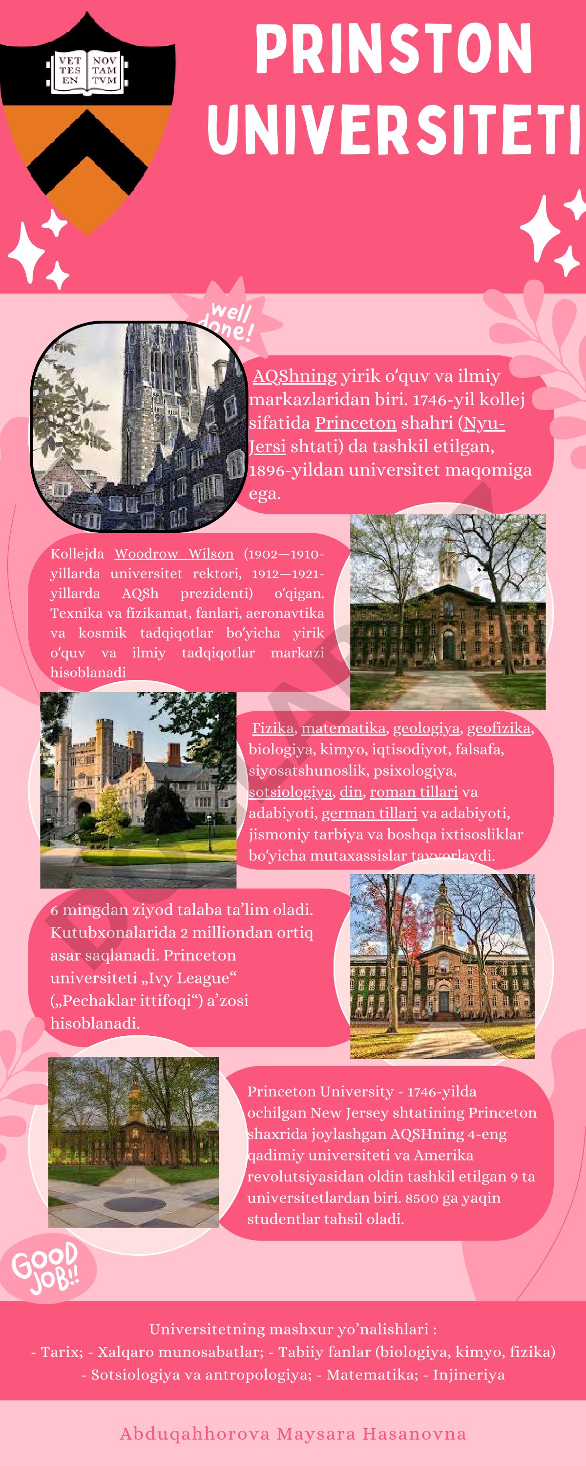 Princeton universiteti haqida ma'lumot