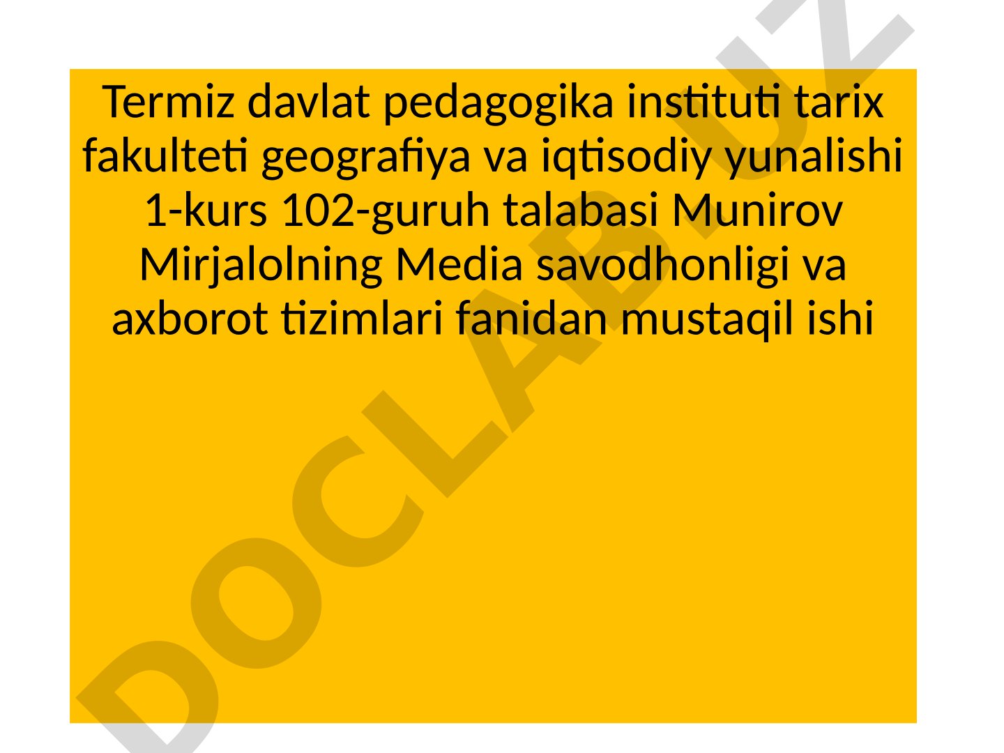 O‘zbekiston ta'lim tizimida mediata'limning o‘rni