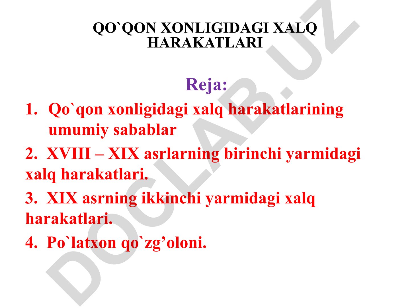 Qo'qon xonligidagi xalq harakatlari