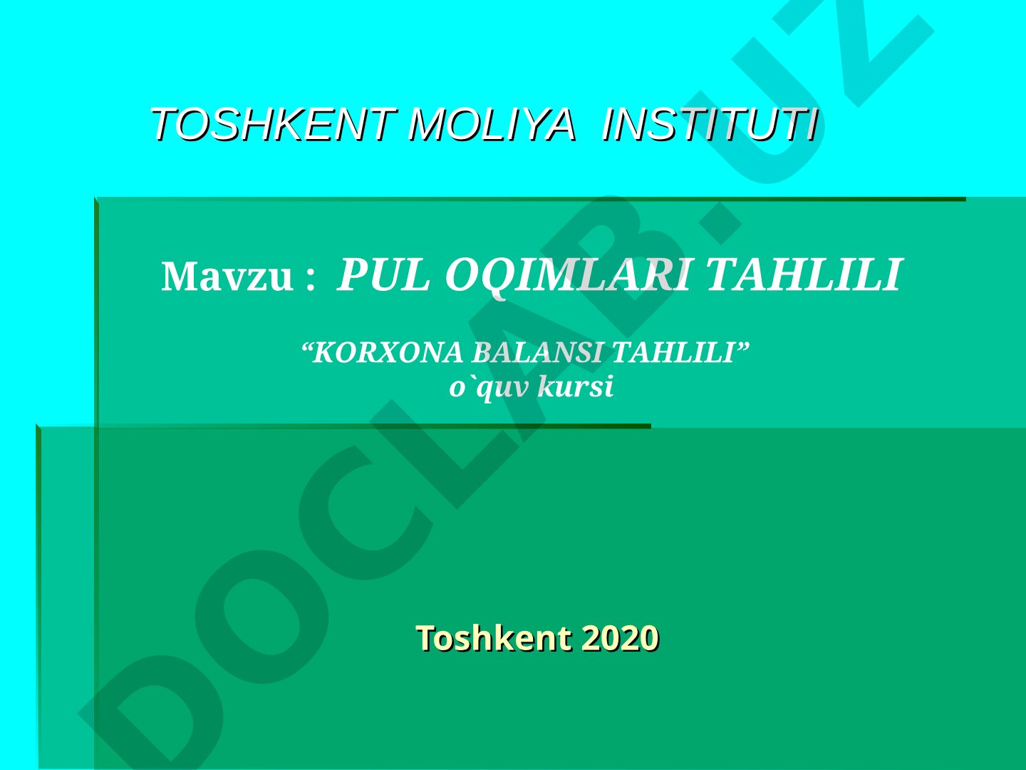 Pul oqimlari tahlili
