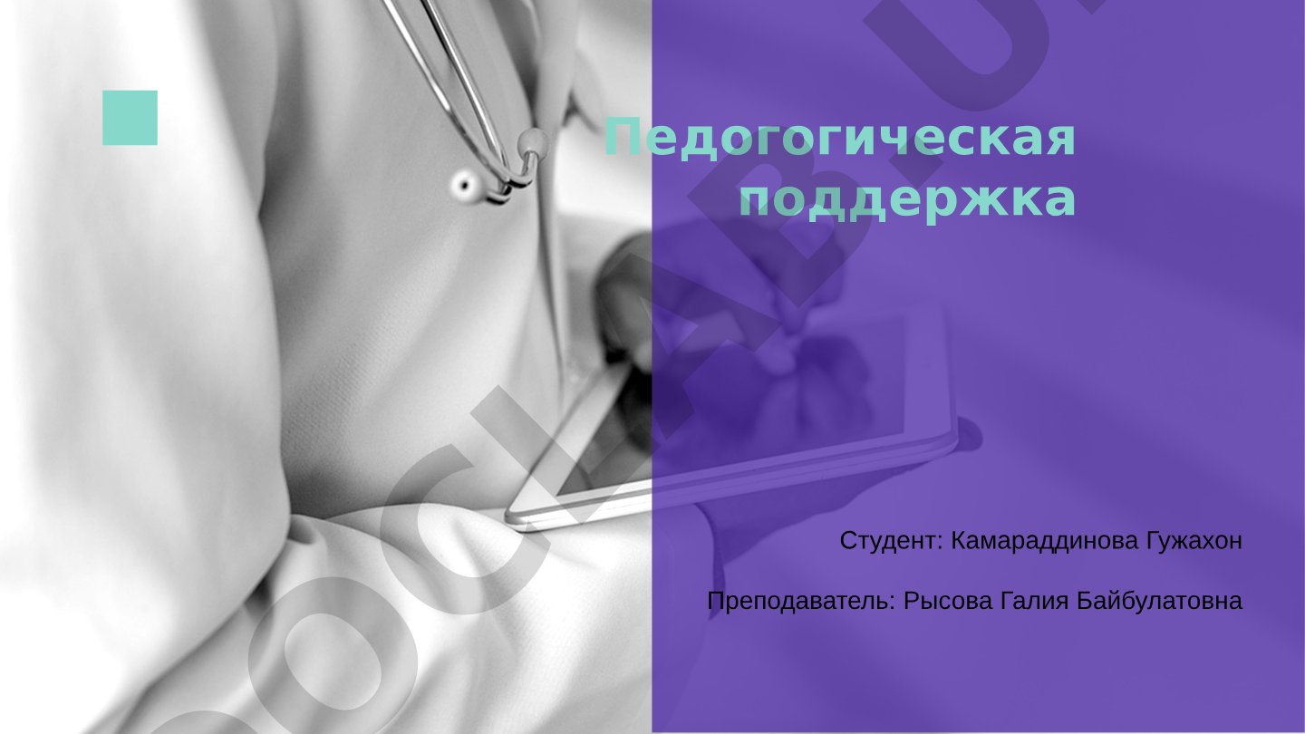 Педагогическая поддержка