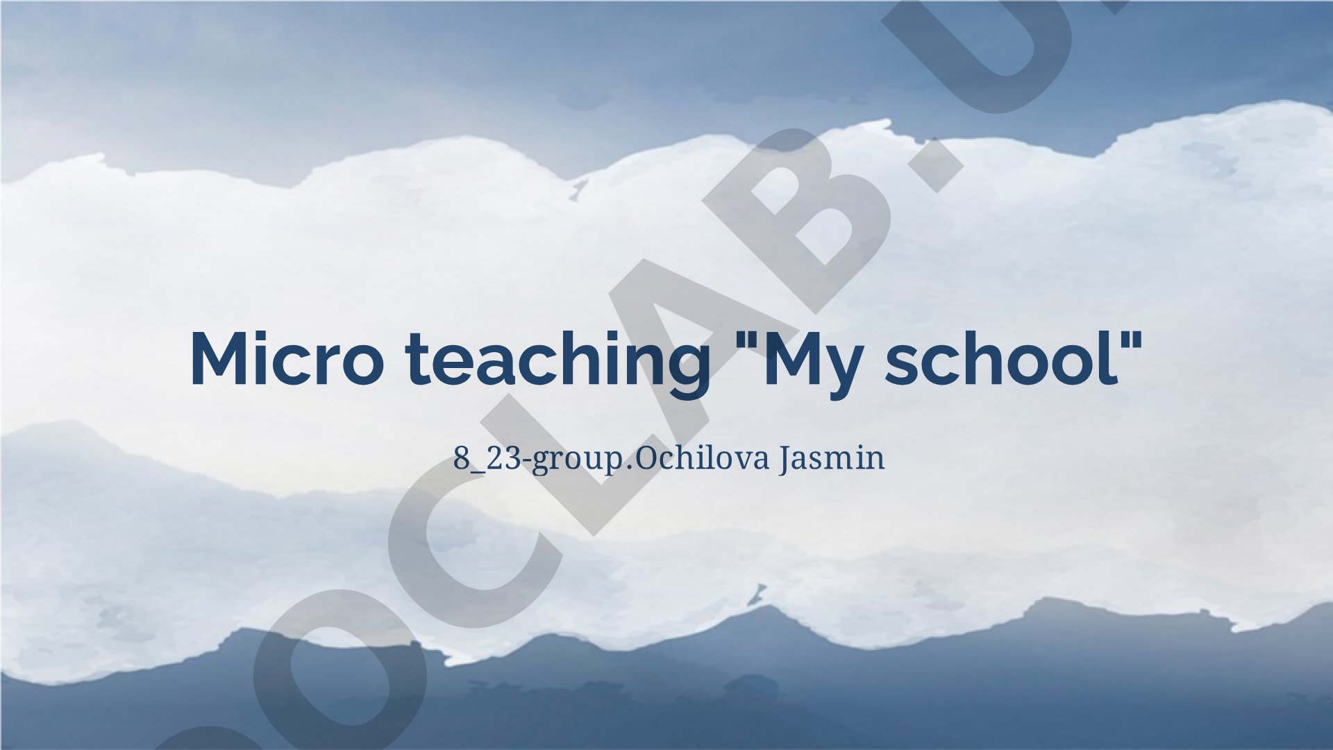 Micro teaching lesson about My School focusing on reading skills, vocabulary, and