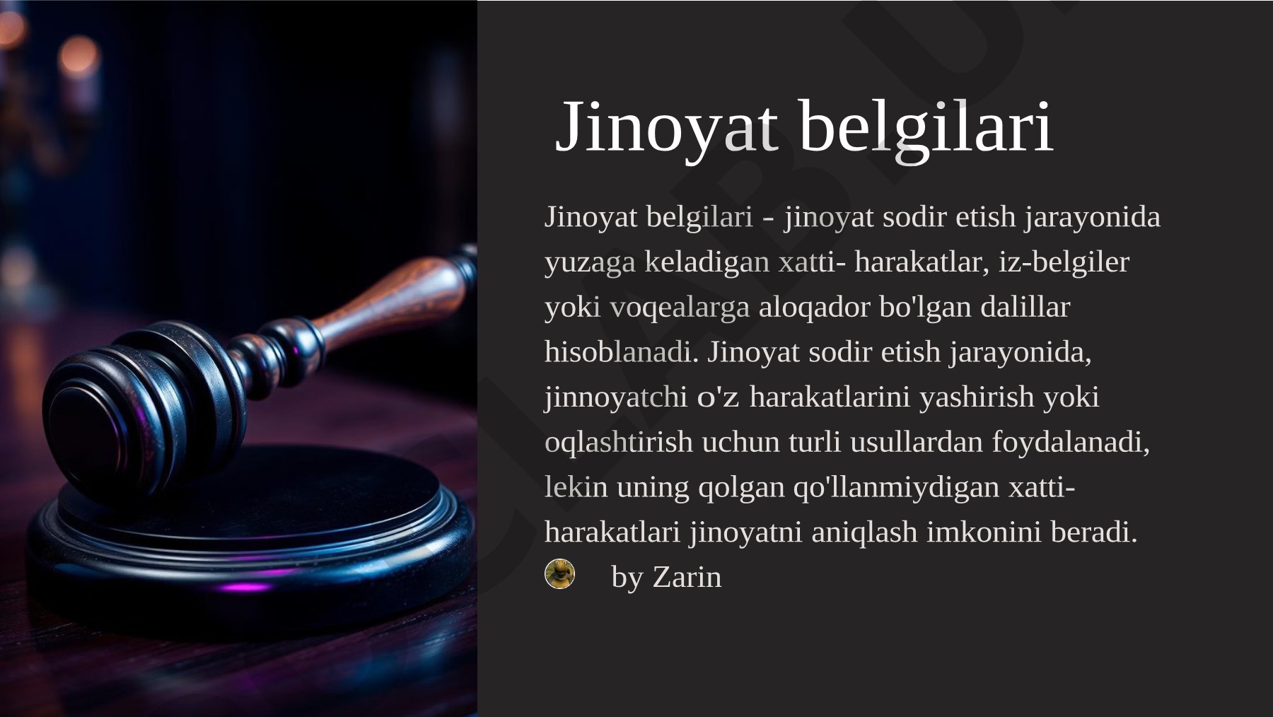 Jinoyat belgilari
