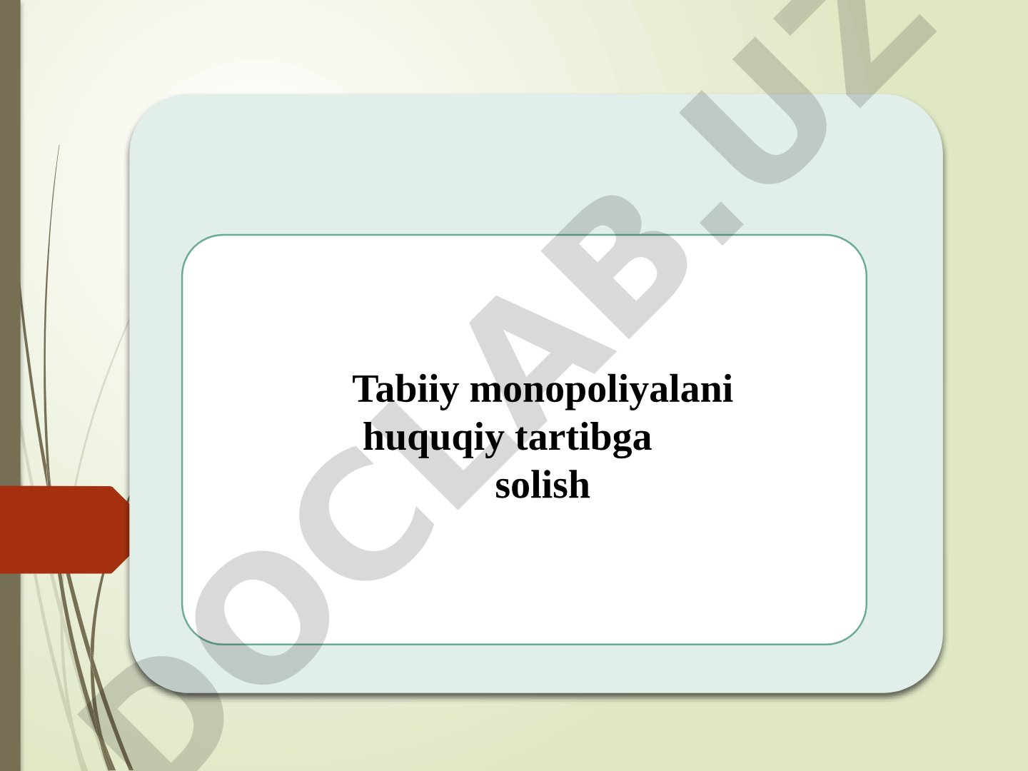 Tabiiy monopoliyalani huquqiy tartibga solish