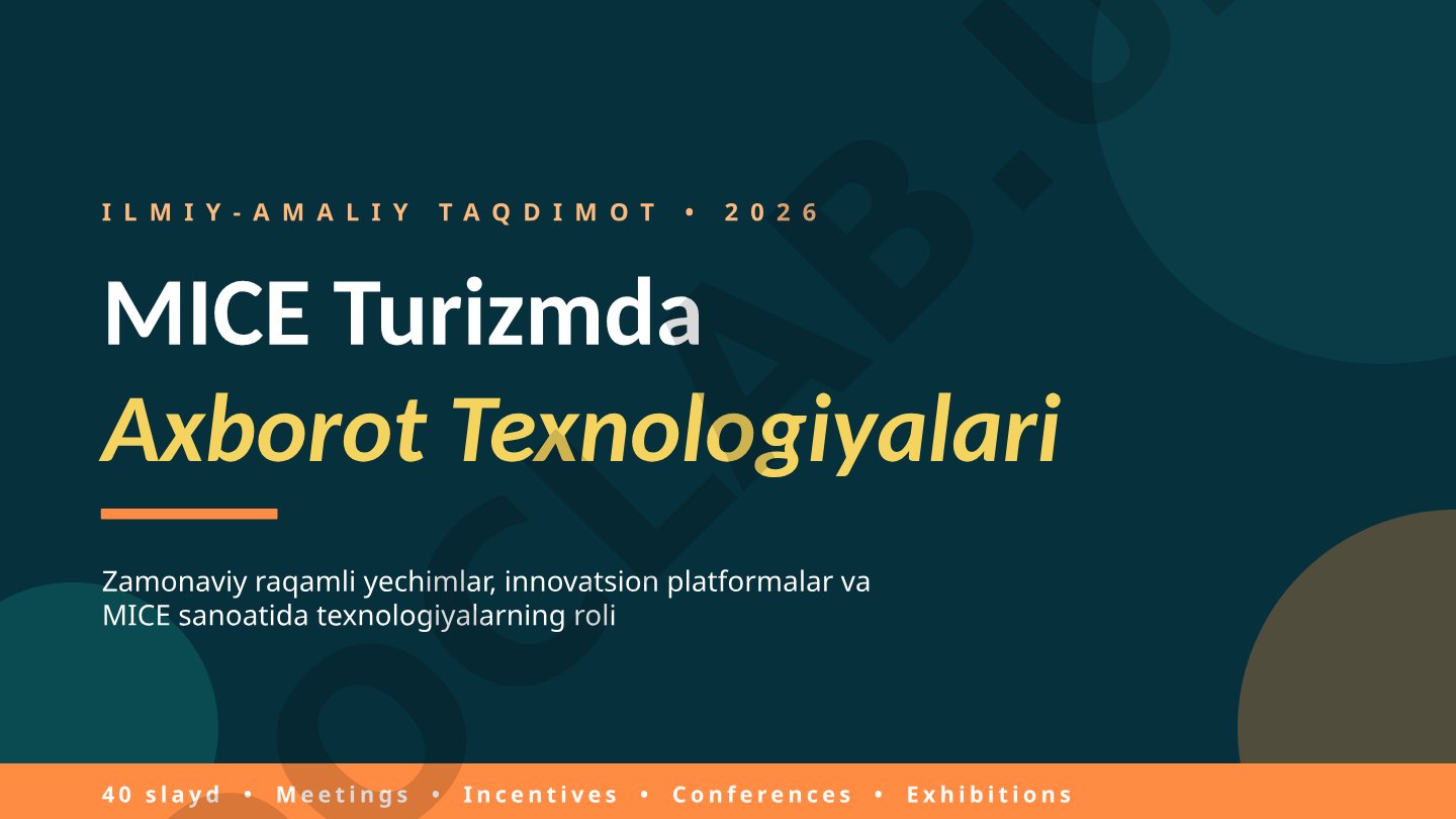 MICE Turizmda Axborot Texnologiyalari
