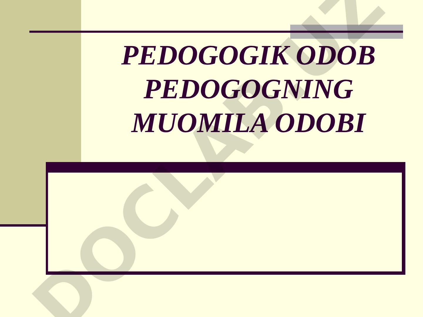 Pedagogik odob va pedagogik nazokat